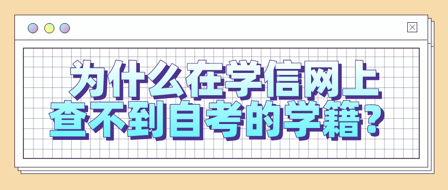 為什么在學信網上,查不到自考的學籍?